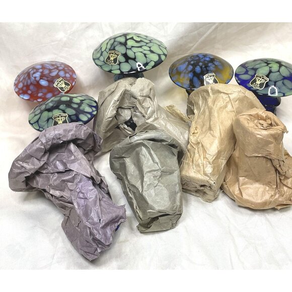 6 Bo Borgstrom Åseda Ebeling Reuss Blown Glass Mushrooms 3-6.5 Inch Reseller Lot - Picture 3 of 13